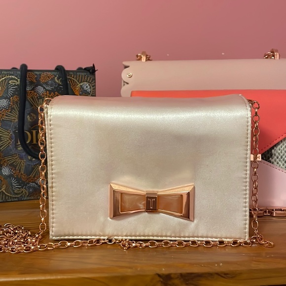 Ted Baker Pink Satin Evening Bag - Picture 1 of 2